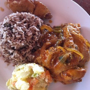 comida con pollo guisado