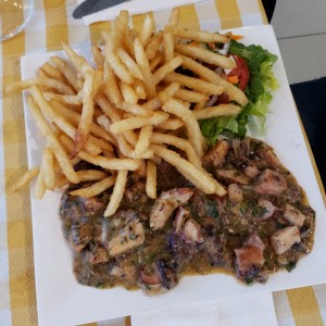 pulpo al ajillo y otras especies