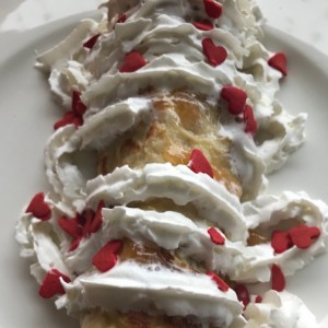 crepes de banana caramelizada