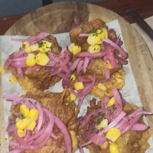 patacones con pollo