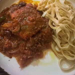 Bacalao con Fettucini