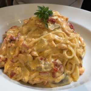 Espagueti con Salmon