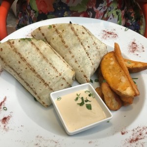 wrap de pollo Teriyaki
