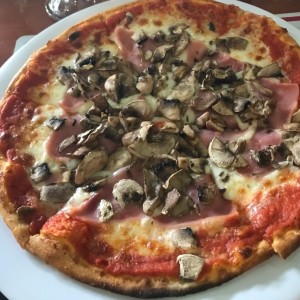 Pizza 12 pulgadas jamon y hongos