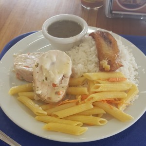 pollo salsa blanca
