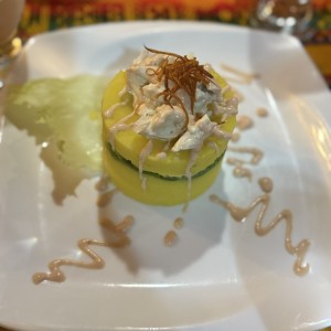 Causa Limeña de Pollo - Stuffed Potatoes with Chicken