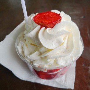 Fresas con crema.