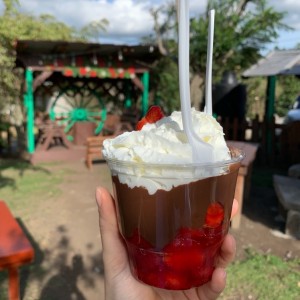 fresas con nutella y crema