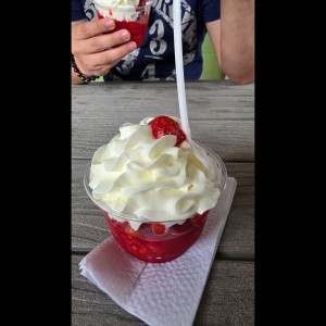 fresas con crema