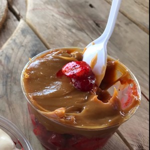 fresas con dulce de leche
