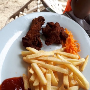 deditos de pollo con papas