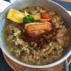 Guacho de arroz con guandu