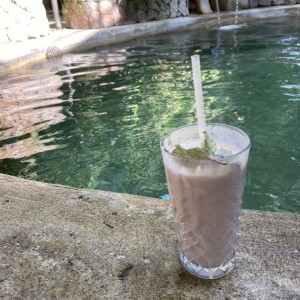 Smoothie de banano con fresa