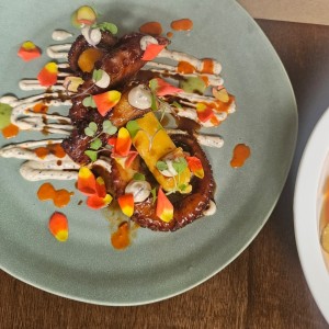 Pulpo caramelizado en raspadura