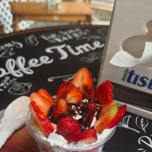 fresas con crema