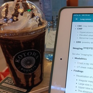 frappé de chocolate con café 