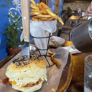 Pull pork sandwich
