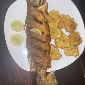 Pescado entero frito