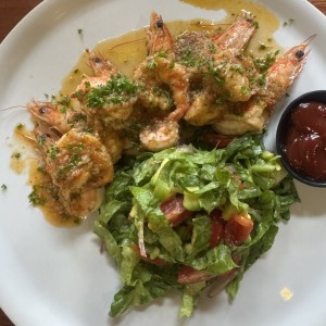 Camarones Con Leche de coco y Ajo