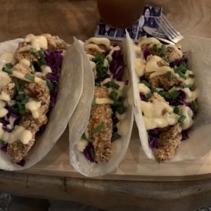 Tacos de pescado apanado