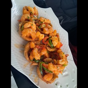 canasta de camarones