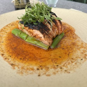 Salmon flameado
