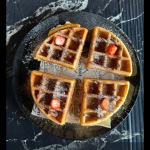 Waffles de Nutella y frutos rojos