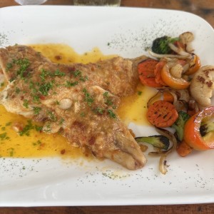 Corvina al ajillo