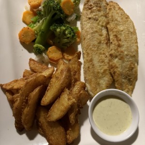 Filete de corvina a la plancha 