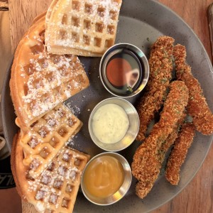 Chicken and waffle