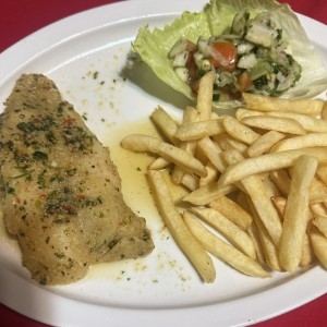 Filete de pescado al ajillo 
