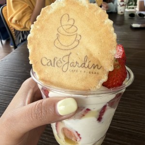 Fresas con crema