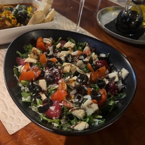 Ensalada de rúcula y fresa 