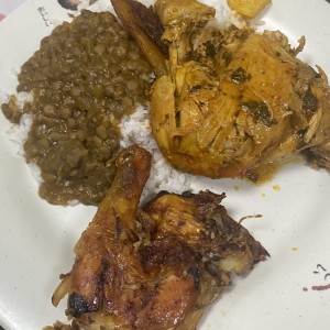 Pollo al horno y pollo guisado