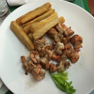 Camarones a la plancha