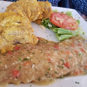 corvina al ajillo
