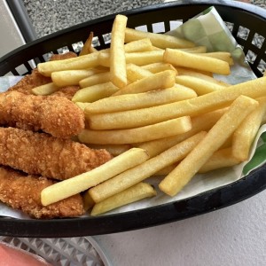 Dedos de pollo con papas