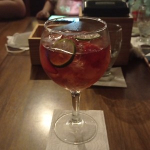 Gin tonic con frutos del bosque