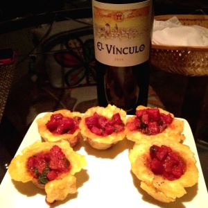 Patacones rellenos de chorizo