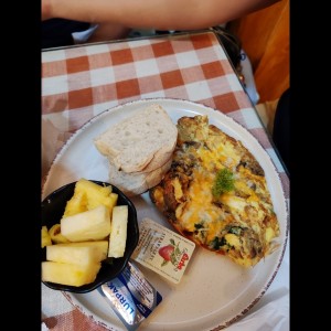 Omelet de Hongos y Espinacas