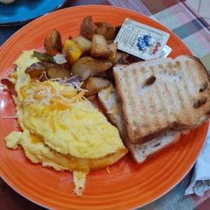 Omelet de bacon y cheddar
