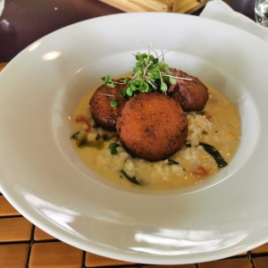 Falafel con risotto