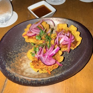 Wontones de cochinilla 