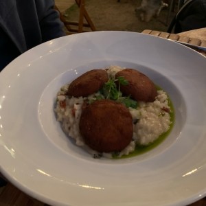 Falafel en risotto
