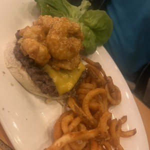 Hamburguesa con camarones