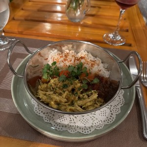 Pollo al coco y Curry
