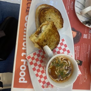 Grilled cheese sandwich and Tomato soup