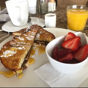 french toasts nutella y banano