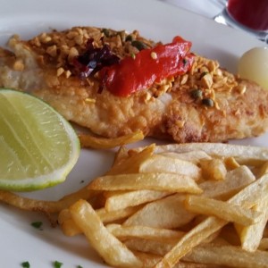 Filete de Mero al ajillo.