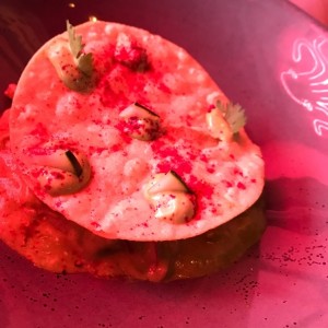 tostadas de ceviche verde
